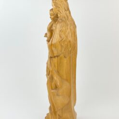 Medinė Švč. Mergelės Marijos su Kūdikėliu Jėzumi statula 13x16x52,5 cm