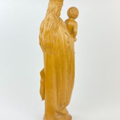 Medinė Švč. Mergelės Marijos su Kūdikėliu Jėzumi statula 13x16x52,5 cm