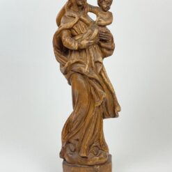 Medinė Švč. Mergelės Marijos su Kūdikėliu Jėzumi statula 10x16x45 cm