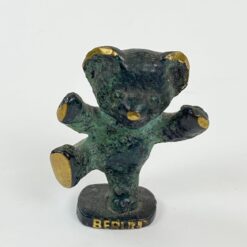 Žalvarinė suvenyrinė lokio statulėlė “Berlin” 2x4x4,5 cm