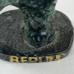 Žalvarinė suvenyrinė lokio statulėlė “Berlin” 2x4x4,5 cm