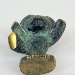 Žalvarinė suvenyrinė lokio statulėlė “Berlin” 2x4x4,5 cm