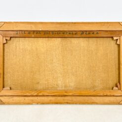 Aliejiniais dažais ant drobės tapytas kalnų peizažas mediniame rėme 5x92x52 cm