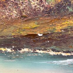 Aliejiniais dažais ant drobės tapytas kalnų peizažas mediniame rėme 5x92x52 cm