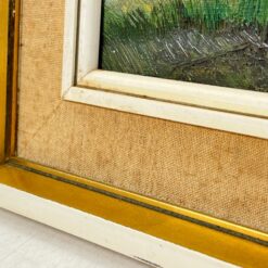 Aliejiniais dažais ant drobės tapytas kalnų peizažas mediniame rėme 5x92x52 cm