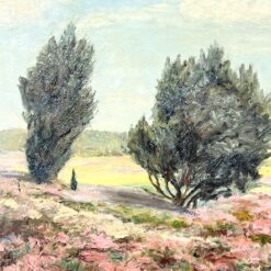 Ant kartono aliejiniais dažais tapytas gamtos peizažas medžio rėme 7×65,5×53 cm