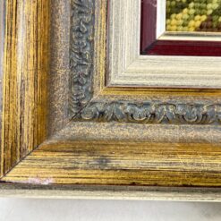 Siuvinėtas gamtos peizažas mediniame rėme 4,5×48,5×58,5 cm