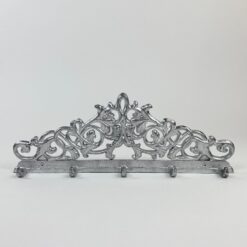 Sieninė sidabro spalvos kabykla iš ketaus 5×38,5×14 cm