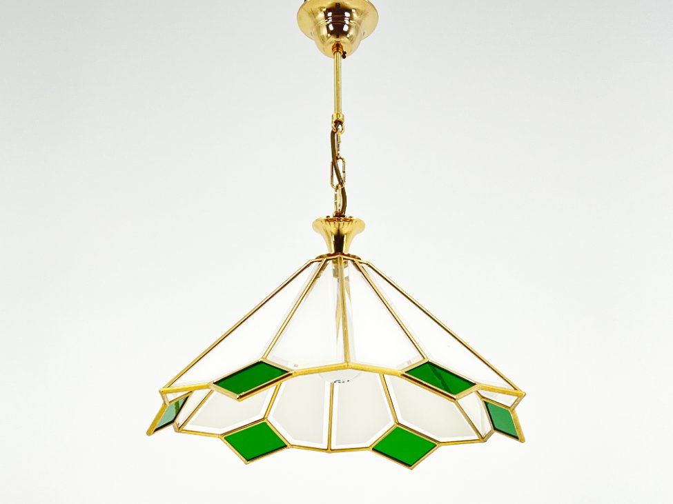 HN1529-pakabinami-sviestuvai-2 Aukso spalvos metalo pakabinamas šviestuvas su stiklu 48x48x60 cm