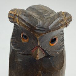 Mediniai knygų laikikliai su apuokų figūromis 2 vnt. komplektas 11x8x15,5 cm