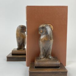 Mediniai knygų laikikliai su apuokų figūromis 2 vnt. komplektas 11x8x15,5 cm