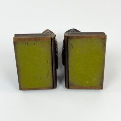 Mediniai knygų laikikliai su apuokų figūromis 2 vnt. komplektas 11x8x15,5 cm