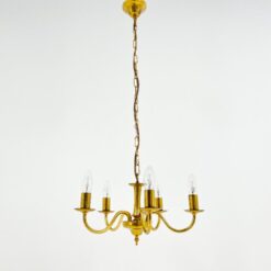 Žalvarinis penkių šakų pakabinamas sietynas 42x42x97 cm