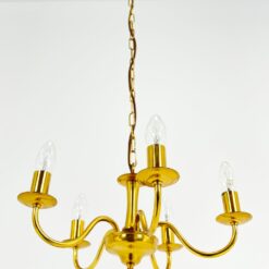 Žalvarinis penkių šakų pakabinamas sietynas 42x42x97 cm