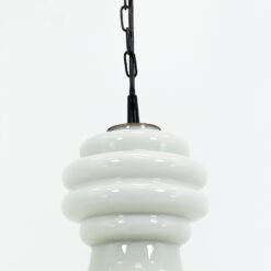 Pakabinamas šviestuvas stikliniu baltos spalvos gaubtu 16x16x235 cm