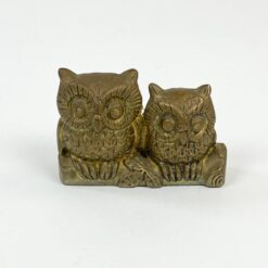 Žalvarinė dviejų apuokų statulėlė 2,5x7x5 cm