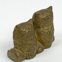 Žalvarinė dviejų apuokų statulėlė 2,5x7x5 cm