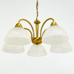 Paul Neuhaus penkių šakų pakabinamas sietynas stiklo gaubtais 53x53x51 cm