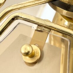 Reguliuojamo aukščio metalinis pakabinamas šviestuvas su stiklu 42x42x76(+104) cm