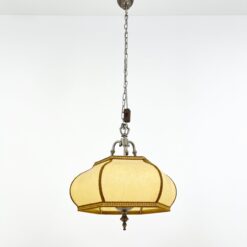 Pakabinamas Hillebrand-Leuchten šviestuvas odiniu gaubtu 45x45x131 cm