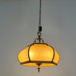 Pakabinamas Hillebrand-Leuchten šviestuvas odiniu gaubtu 45x45x131 cm