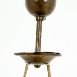 Pakabinamas žalvarinis šviestuvas stikliniu gaubtu (neveikia) 25x29x84 cm