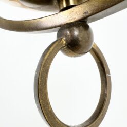 Pakabinamas žalvarinis šviestuvas stikliniu gaubtu (neveikia) 25x29x84 cm