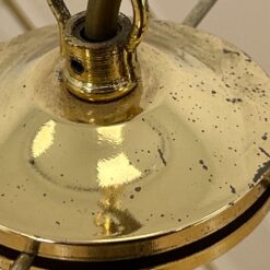 Metalinis aukso spalvos pakabinamas šviestuvas su stiklu 40x40x97 cm