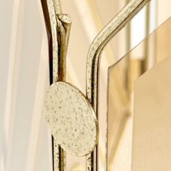 Metalinis aukso spalvos pakabinamas šviestuvas su stiklu 40x40x97 cm