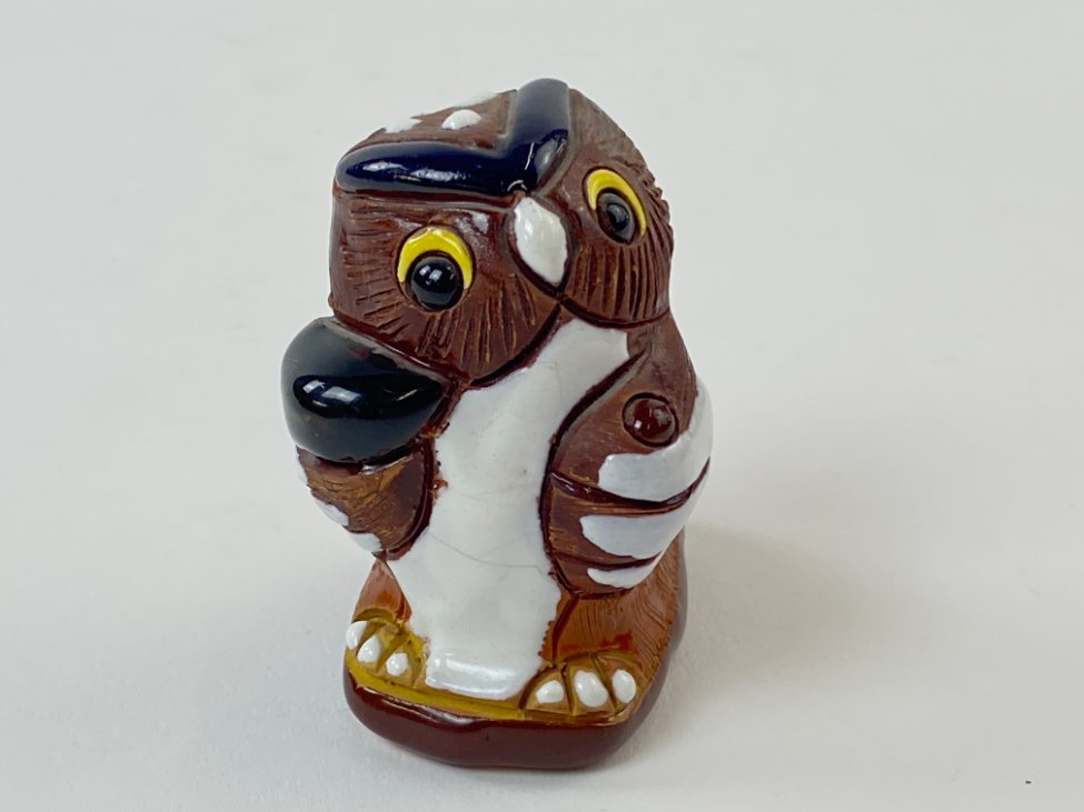 HN1571-keramikines-skulpturos-2 Molinė apuoko statula su glazūra 5x4x5,5 cm