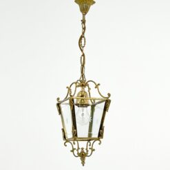 Pakabinamas žalvarinis žibintas 16x16x64 cm