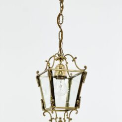 Pakabinamas žalvarinis žibintas 16x16x64 cm