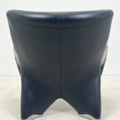 Vintažinis Leolux Echnaton odinis fotelis su pakoju 100x98x90 cm, 45 cm