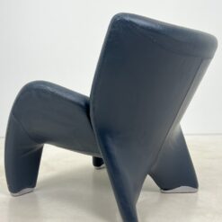 Vintažinis Leolux Echnaton odinis fotelis su pakoju 100x98x90 cm, 45 cm