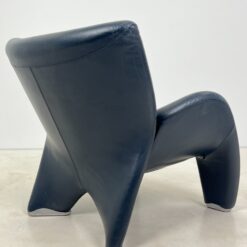 Vintažinis Leolux Echnaton odinis fotelis su pakoju 100x98x90 cm, 45 cm