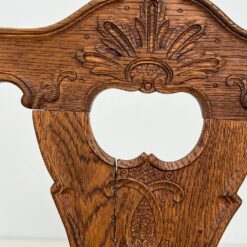 Ąžuolinės drožinėtos kėdės su žaliu veliūru 6 vnt. kompl. 51x49x105 cm, 52 cm