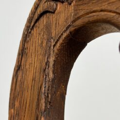 Ąžuolinės drožinėtos kėdės su žaliu veliūru 6 vnt. kompl. 51x49x105 cm, 52 cm