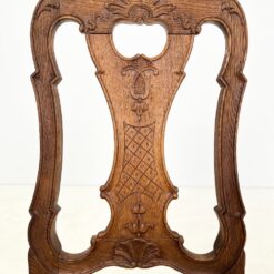 Ąžuolinės drožinėtos kėdės su žaliu veliūru 6 vnt. kompl. 51x49x105 cm, 52 cm