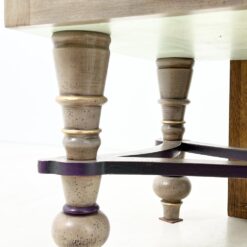 Dviejų stalčių ir praustuvų su maišytuvais vonios komoda su veidrodžiu 58x170x255 cm