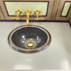 Dviejų stalčių ir praustuvų su maišytuvais vonios komoda su veidrodžiu 58x170x255 cm