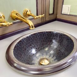 Dviejų stalčių ir praustuvų su maišytuvais vonios komoda su veidrodžiu 58x170x255 cm