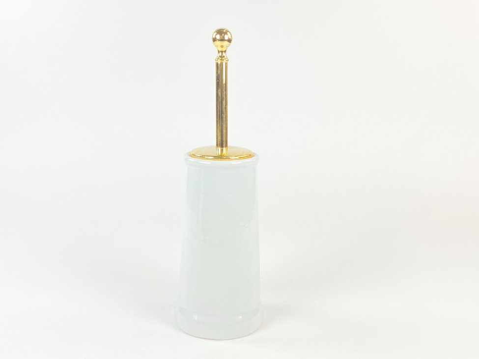 CY0401-vonios-kambario-aksesuarai-2 Keramikinis tualetinio šepečio stovas su žalvariniu šepečiu 12,5×12,5×39 cm