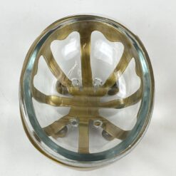 Stiklinė muilinė su žalvariniu stoveliu 10x13x5 cm