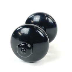 Dvipusė metalinė juodos spalvos durų rankena 11x5x5 cm