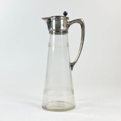 Krištolinis ąsotis su sidabru "Wilhelm Binder" 14x10x29 cm