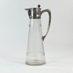 Krištolinis ąsotis su sidabru “Wilhelm Binder” 14x10x29 cm