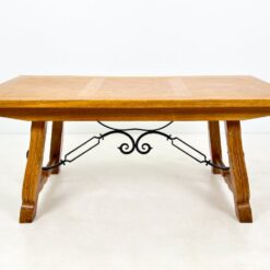 Ąžuolinis išskleidžiamas valgomojo stalas 96×175+(2×59)x75,5 cm