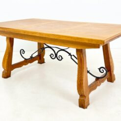 Ąžuolinis išskleidžiamas valgomojo stalas 96×175+(2×59)x75,5 cm