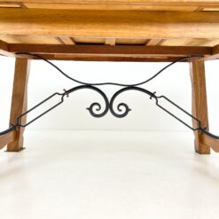 Ąžuolinis išskleidžiamas valgomojo stalas 96×175+(2×59)x75,5 cm