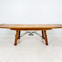 Ąžuolinis išskleidžiamas valgomojo stalas 96×175+(2×59)x75,5 cm